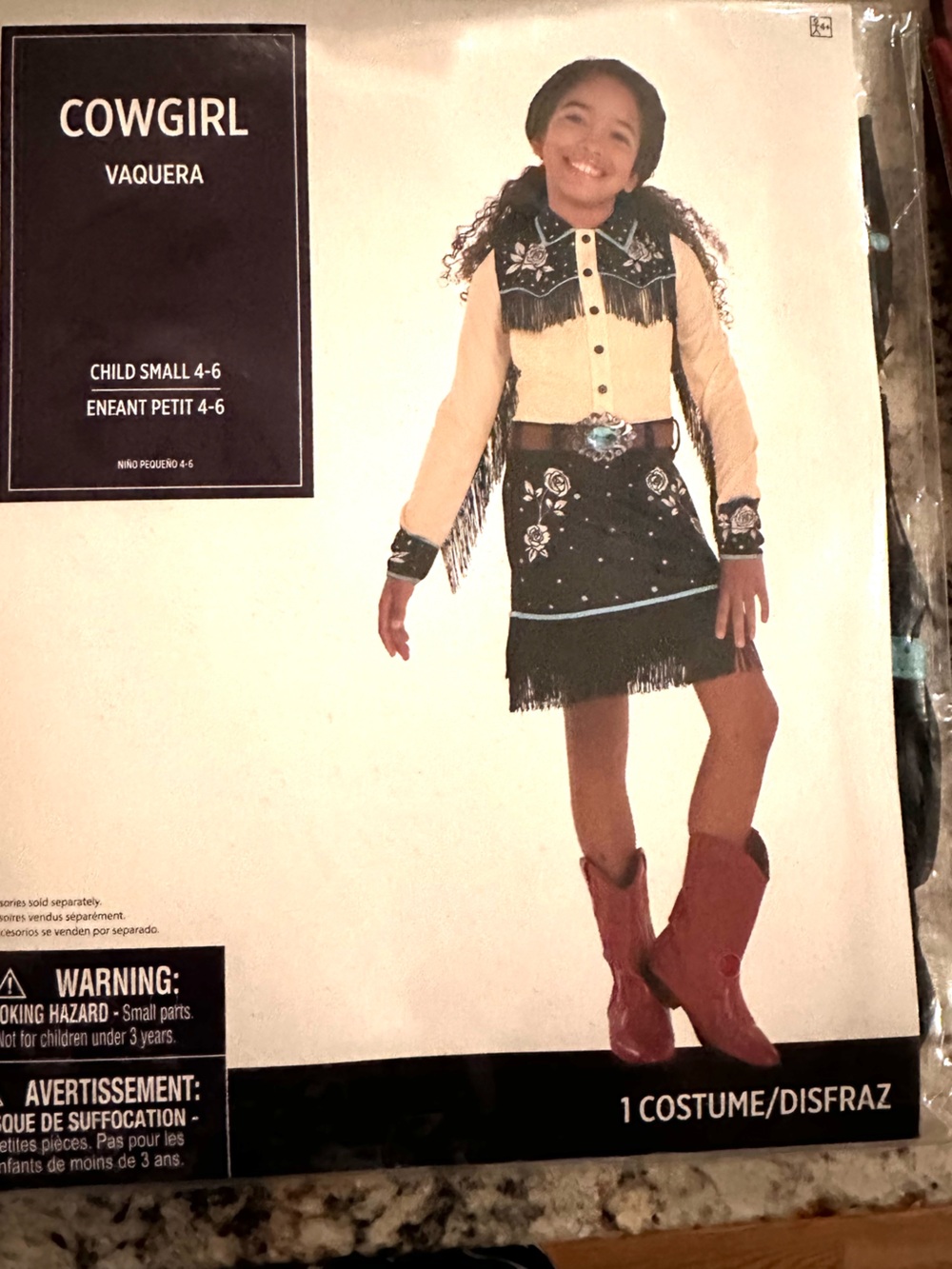 Girls Western Fringe Skirt and Jacket Outfit. Halloween. Girls. Sz4/6. NWT